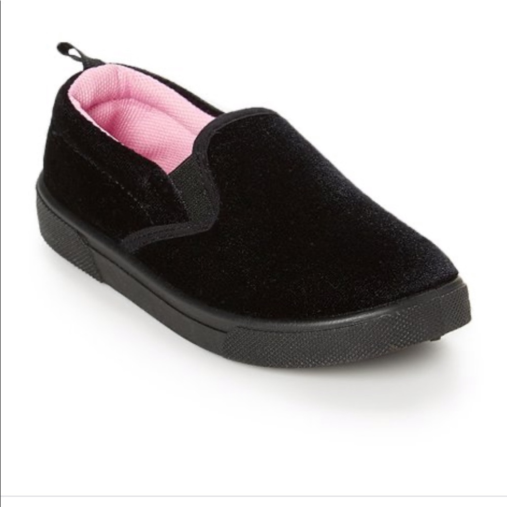 Girls Sugar & Spice velvet slip on sneakers - 6